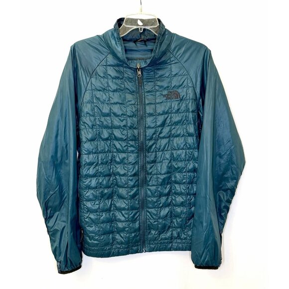 Men’s The North Face Thermoball Full Zip Long Sleeve Quilted Puff Green Jacket S - Picture 5 of 15